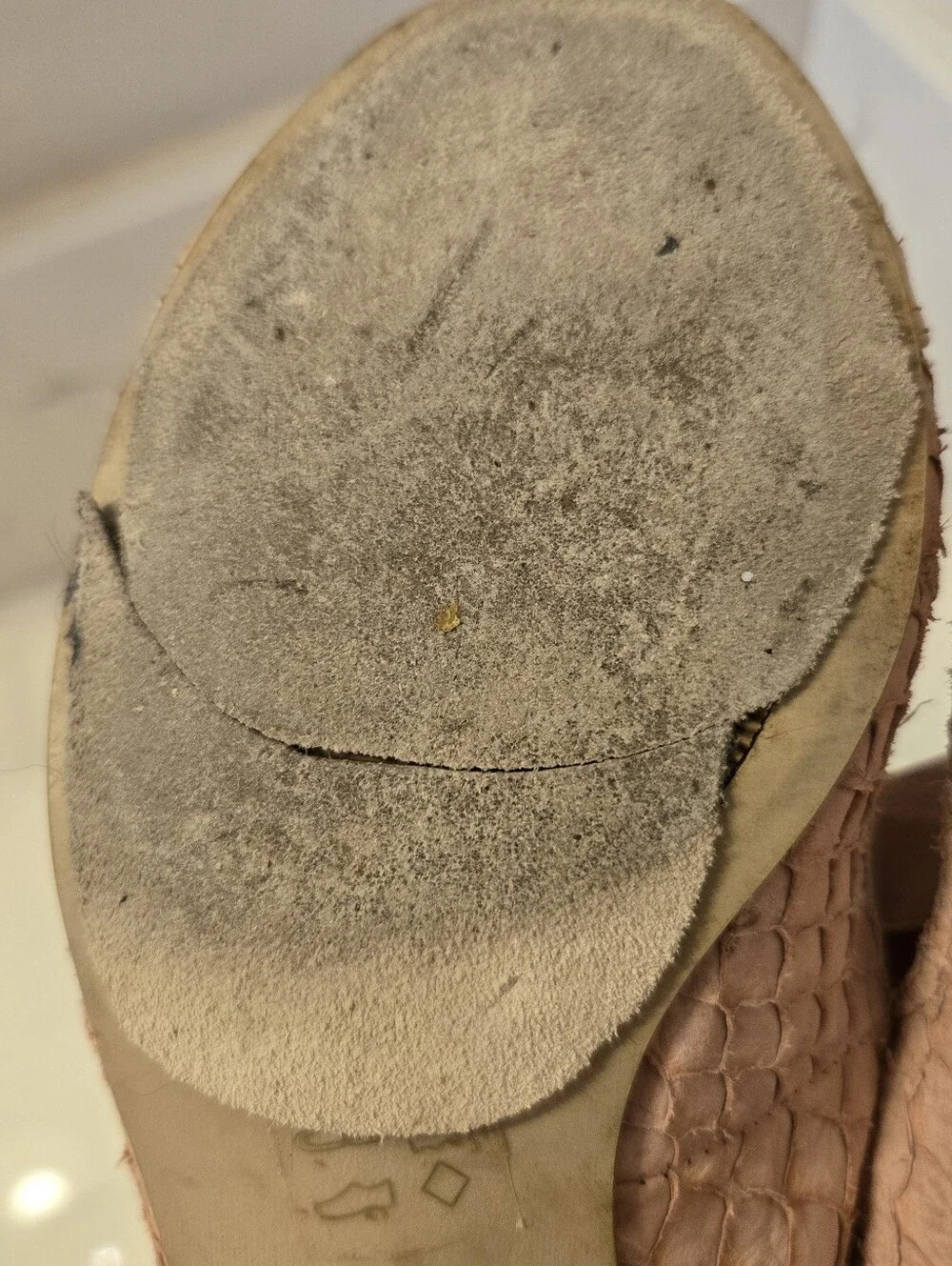 All Black Brand Beige Leather Fish Scale Mary Janes With Bows Size 39